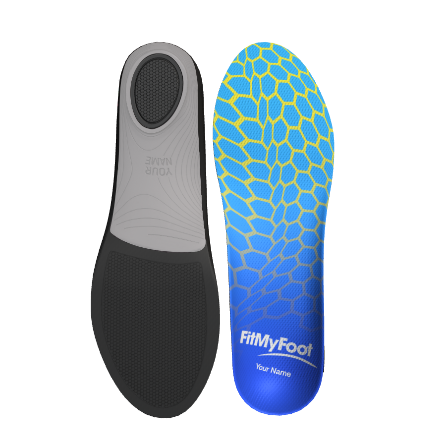 Custom Arch Support Insoles — Neon Hexagon