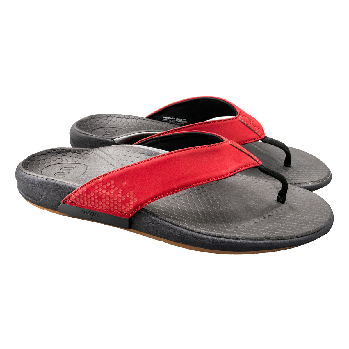 Men Red Black Adjustable Thick Athletic Cushion Orthotic Flip Flops Sandal Shoes Mens Orthopedic Flip Flops Men main image 3