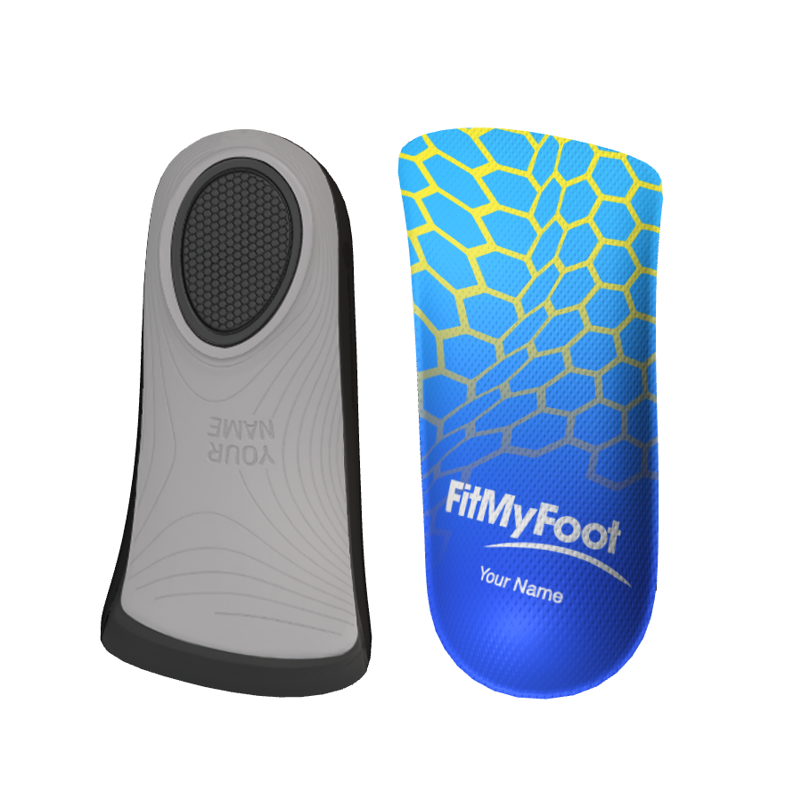 Custom Arch Support Insoles — Neon Hexagon