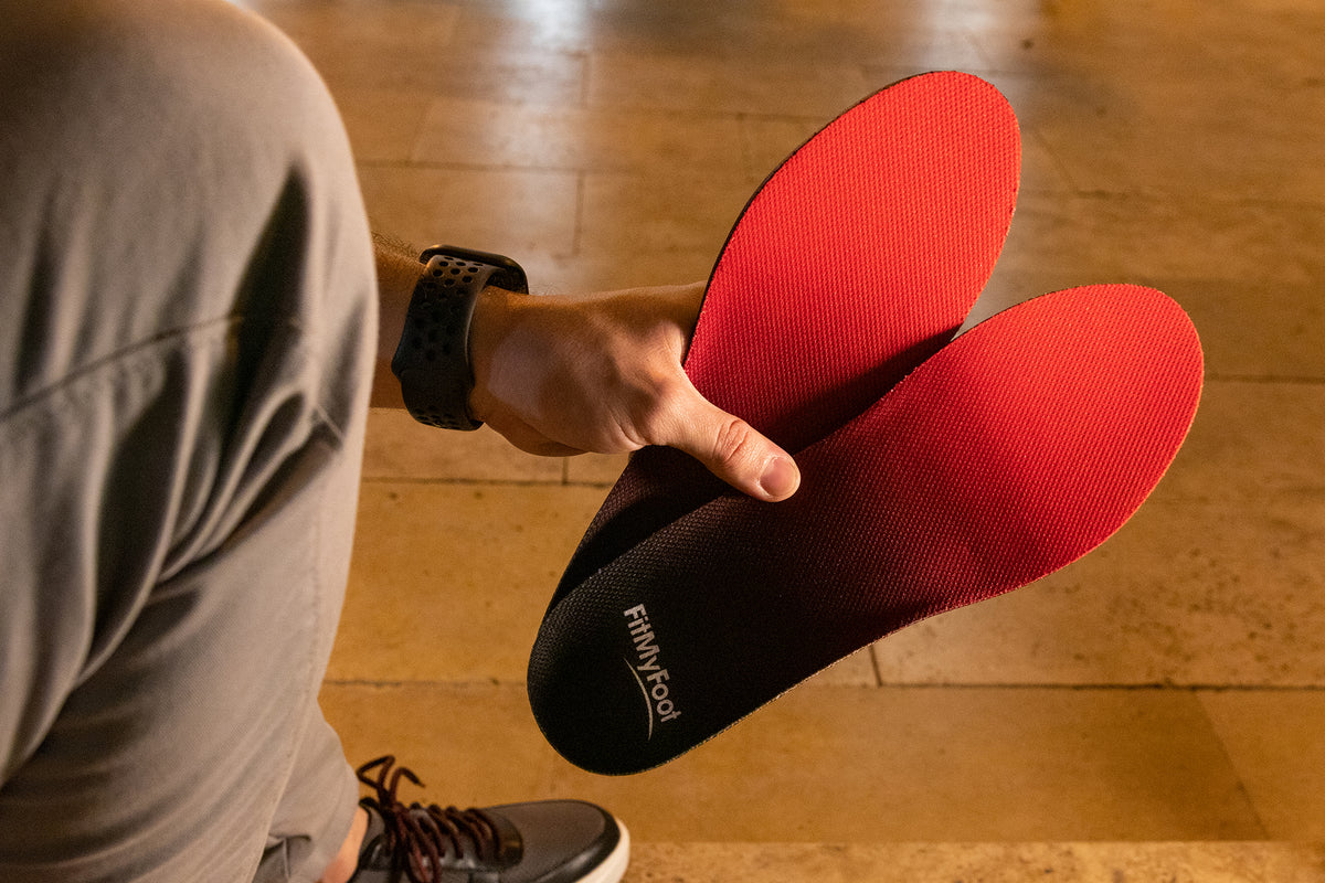 Custom Arch Support Insoles - Red Gradient