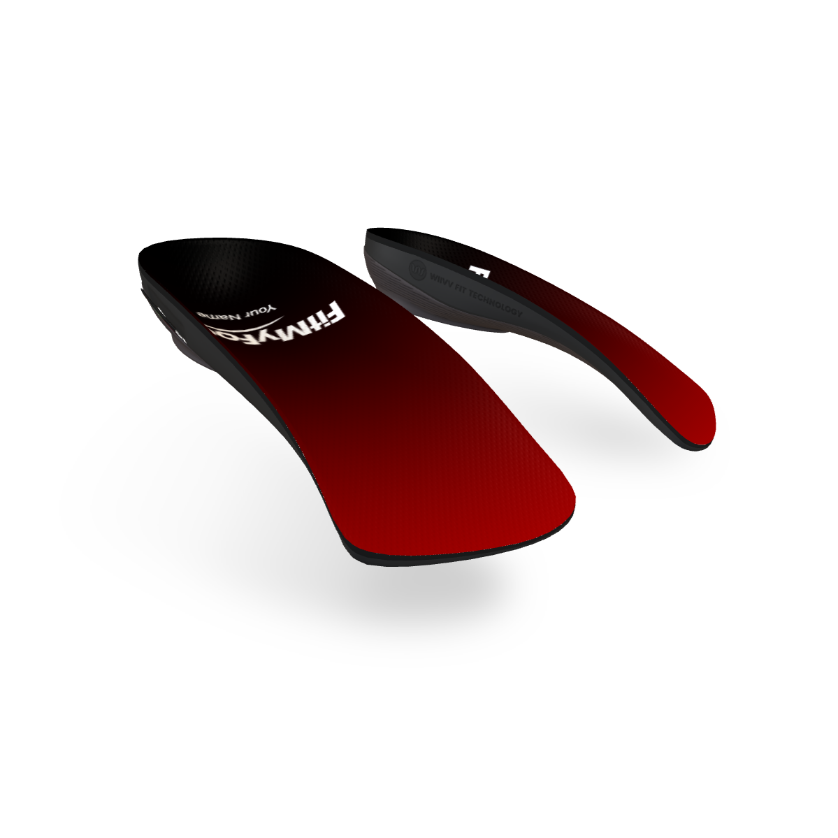 Custom Arch Support Insoles — Red Gradient